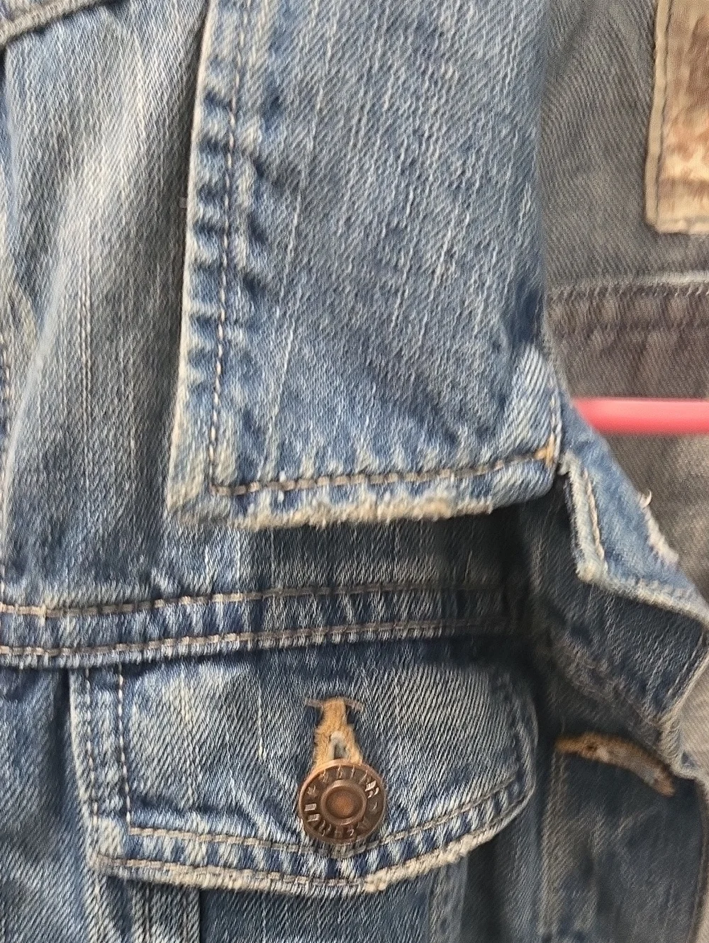 Ralph Lauren Light Blue Worn Look Denim Jean Jacket Girls Size 14